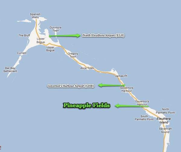 map of Eleuthera airport